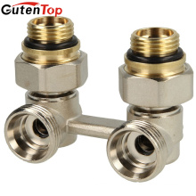 Gutentop Brass Straight H Angle Type Double Radiator Pipe Valve For Hvac System